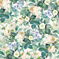 Vintage Botanical English Garden Flora Wallpaper⁠