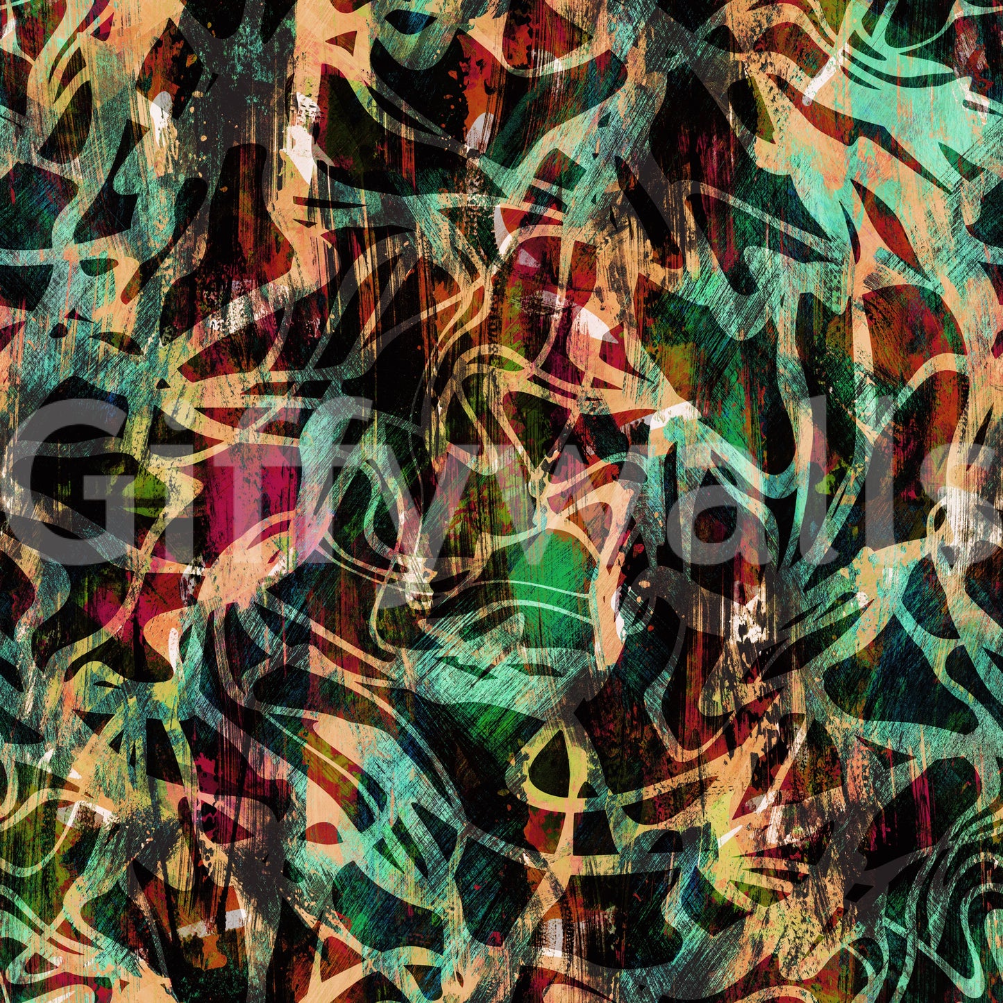 Abstract Painted Expression Wallpaper⁠