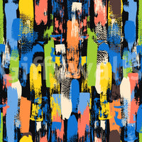 Eclectic Multicoloured Brushwork Art Wallpaper⁠