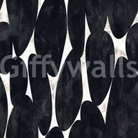 Dark Charcoal Sculptural Forms Wallpaper⁠