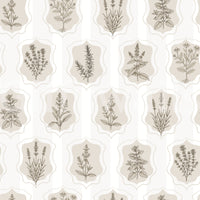 Vintage Botanical Herb Garden Sketch Wallpaper⁠