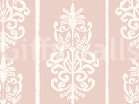 Blush Damask Striped Motif Wallpaper⁠