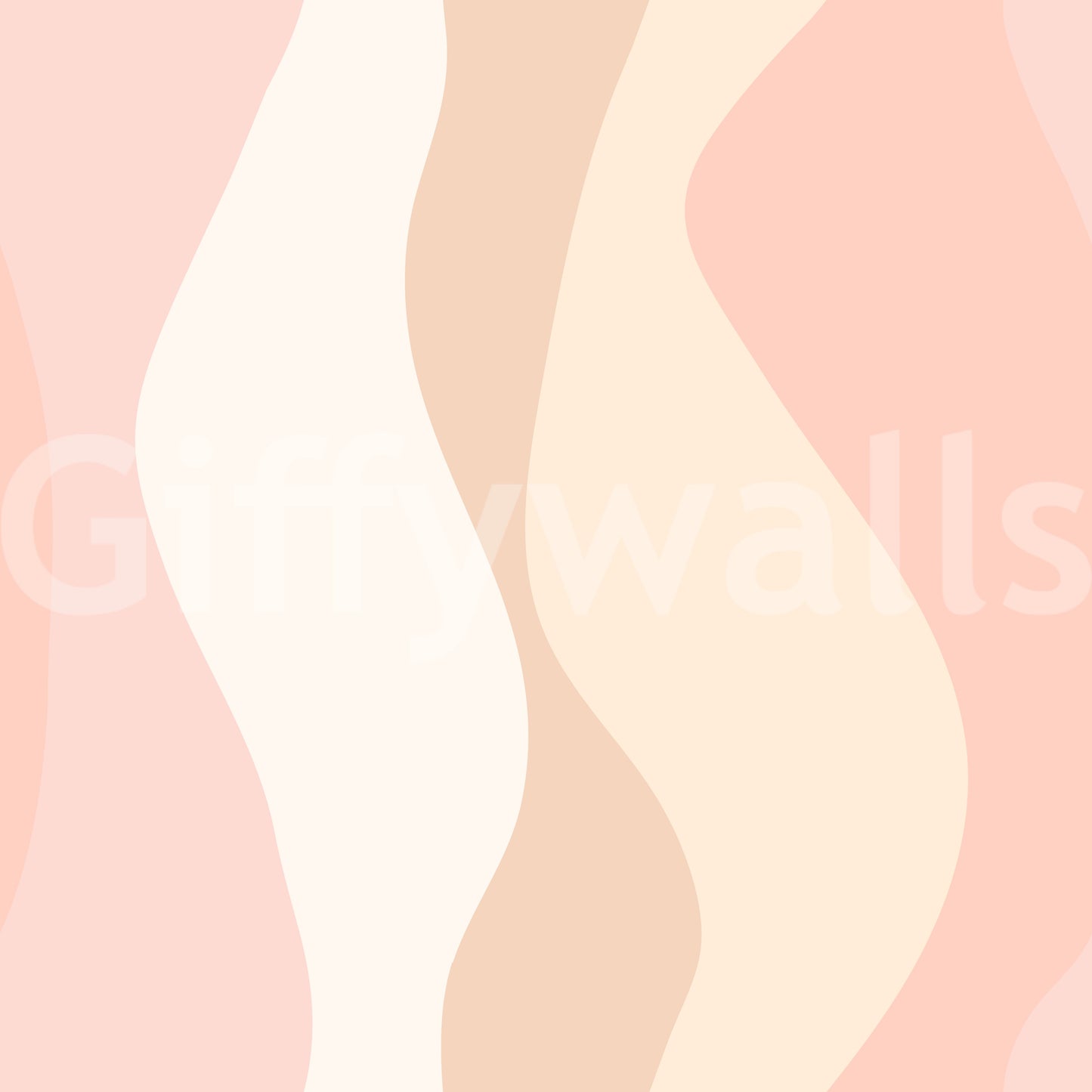 Soft Blush Wavy Stripes Wallpaper⁠