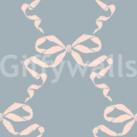 Vintage Pastel Bow Print Wallpaper⁠