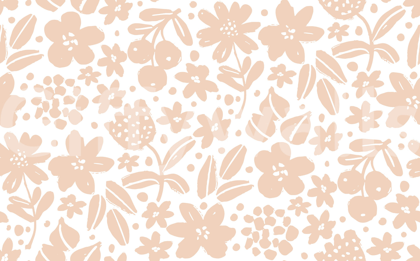 Minimalist Peach Garden Bloom Wallpaper⁠