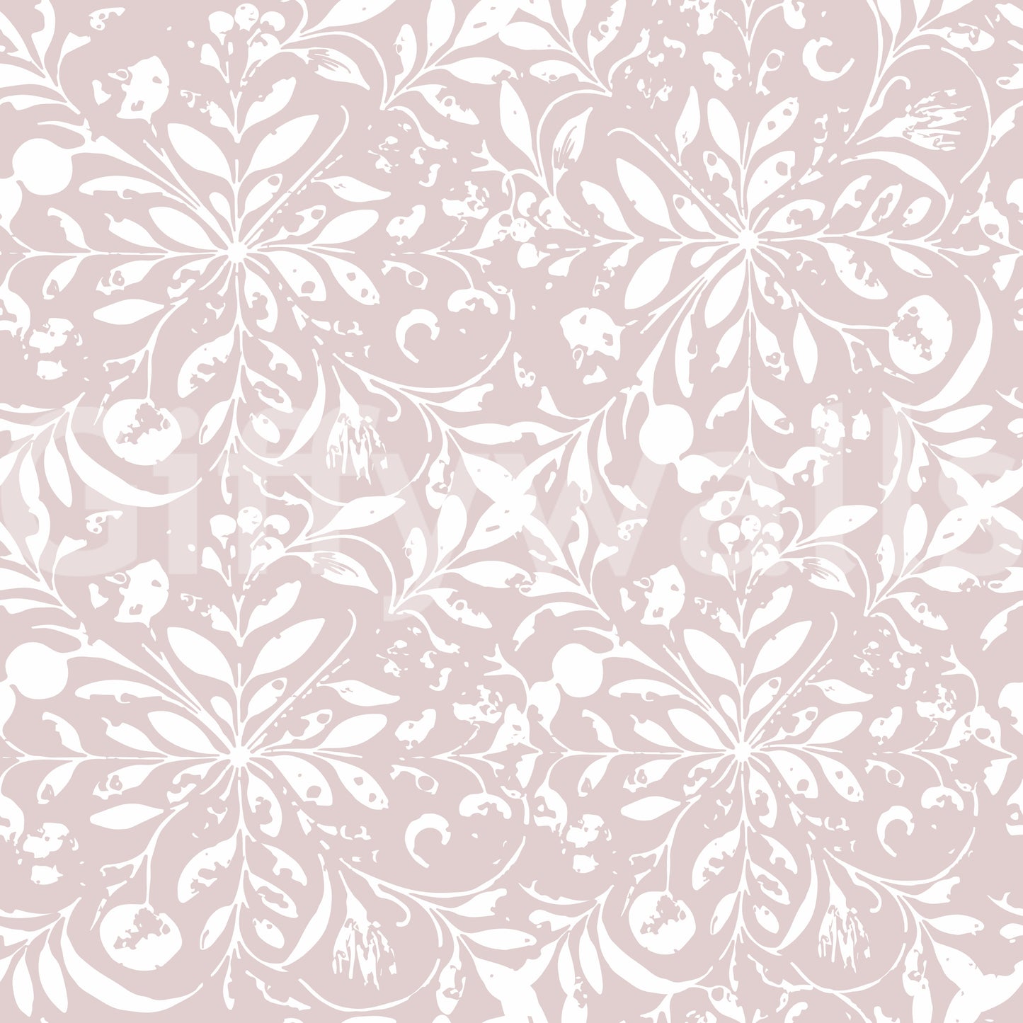 Minimalist Blush Flora Motif Wallpaper⁠