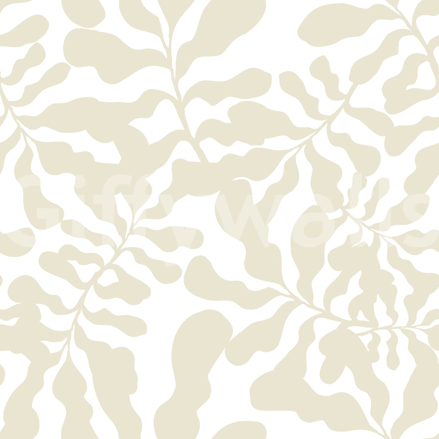 Organic Muted Leaf Silhouette Wallpaper⁠