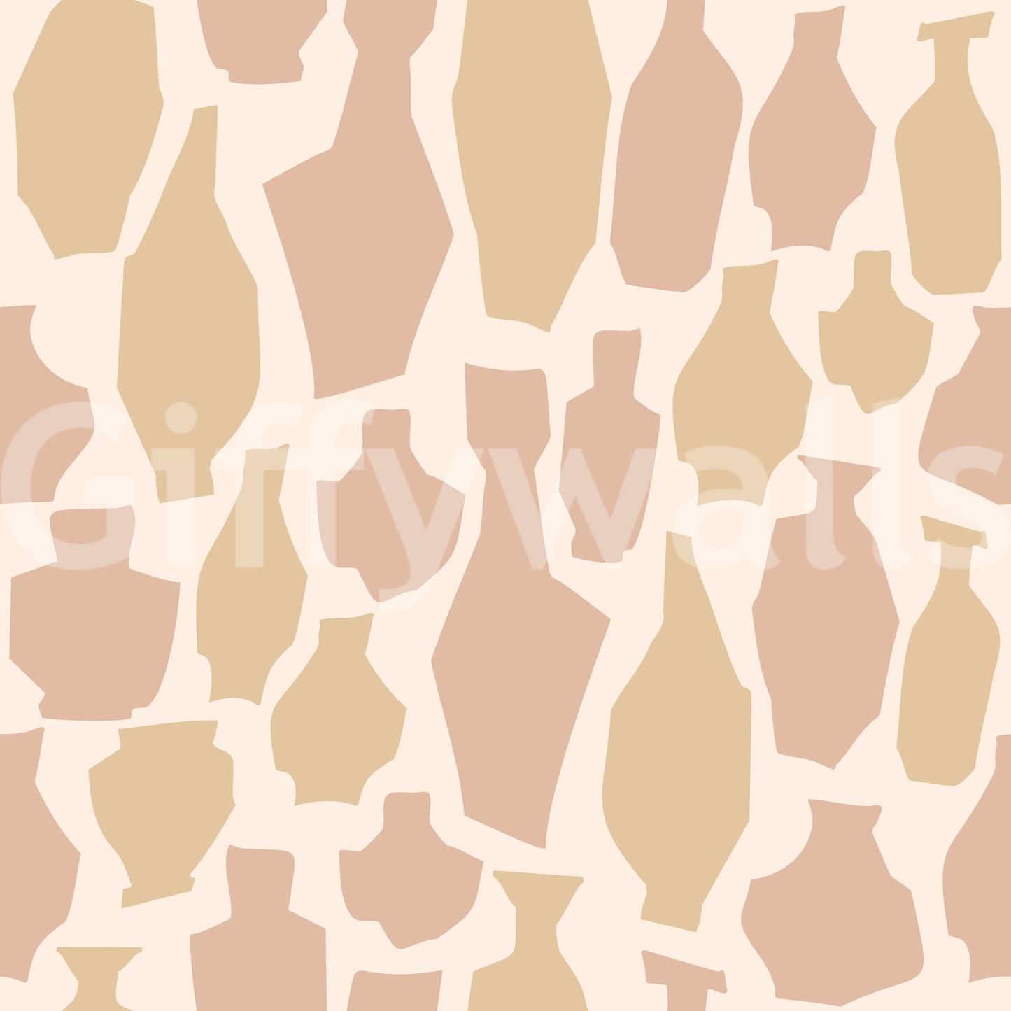 Abstract Vase Ceramic Motif Wallpaper⁠