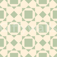 Sage Geometric Interlocking Squares Wallpaper⁠