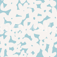Soft Blue Floral Silhouette Wallpaper⁠