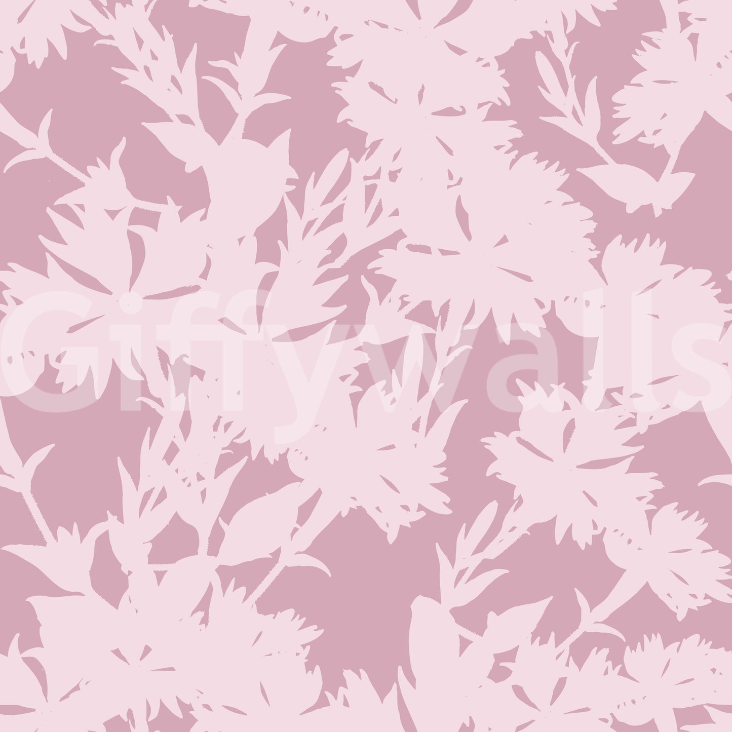 Blush Botanical Silhouette Wallpaper⁠