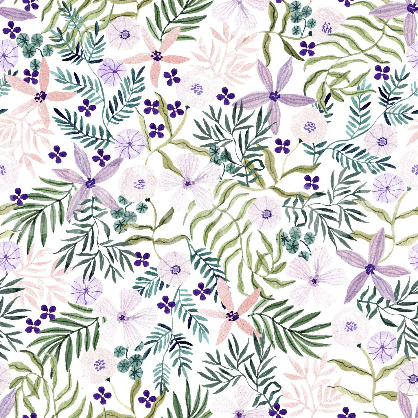 Painterly Spring Wildflower Trail Wallpaper⁠