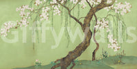 Weeping Cherry Blossom Willow Scene Wall Mural