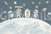 Cosmic Friends Space Exploration Wall Mural