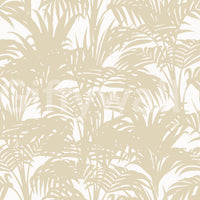 Oatmeal tones fill the Minimalist Tropical Frond wallpaper. GD12212