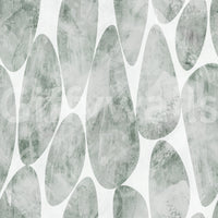Foliage shapes layer over cream on the Muted Sage Pebbled wallpaper. GD12219
