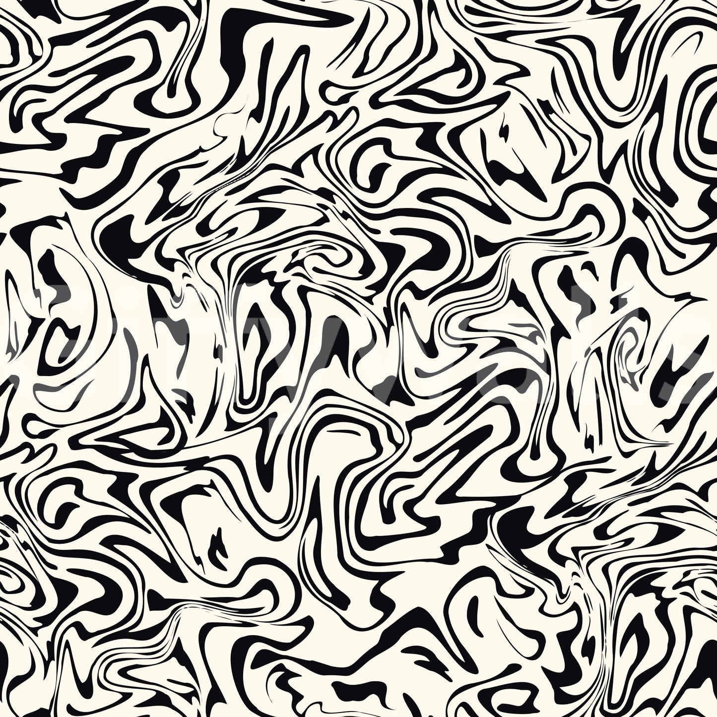 Black and White Fluid Marble Swirls Wallpaper⁠