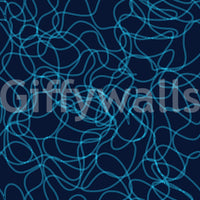 Navy Fluid Scribble Art Wallpaper⁠