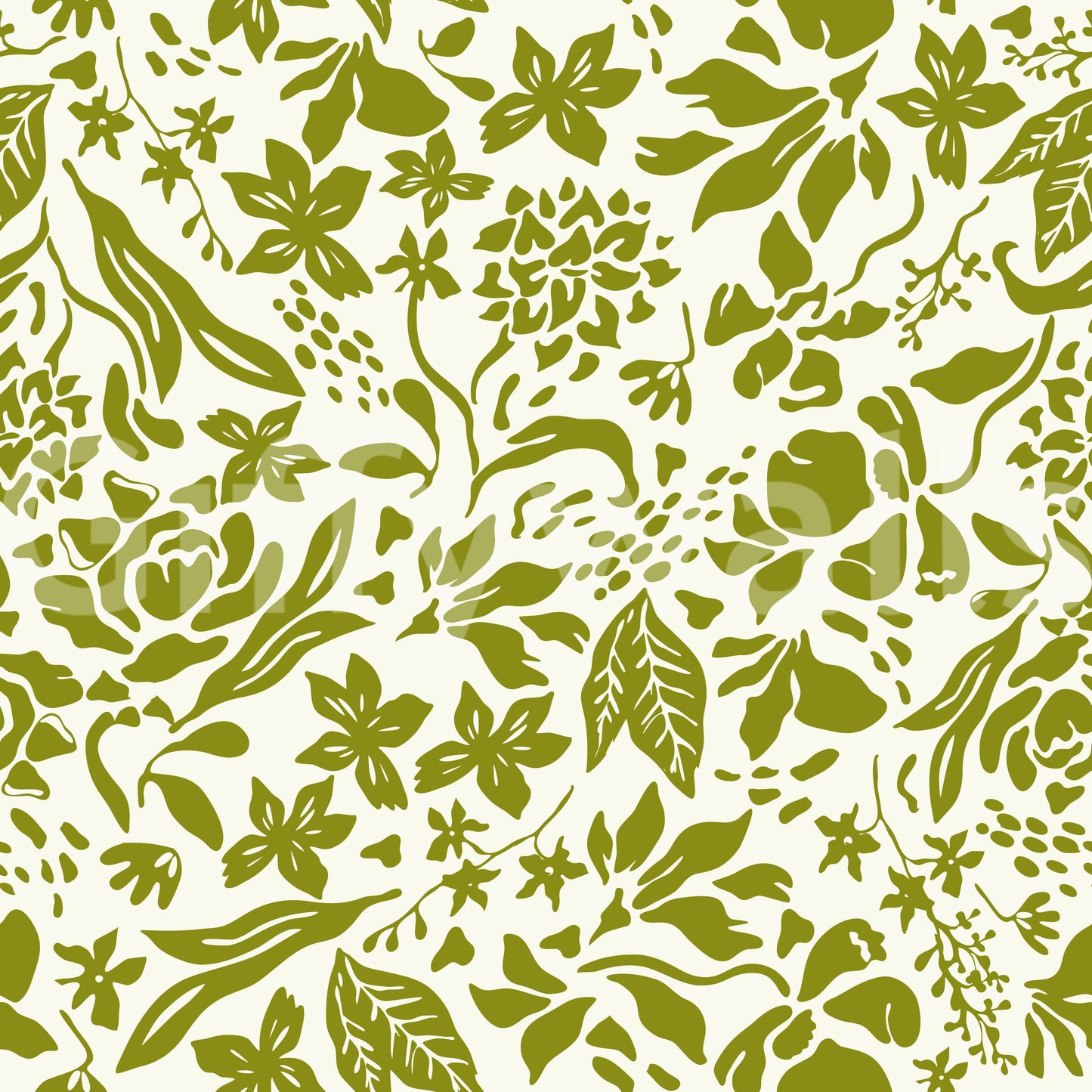Sage Botanical Silhouette Wallpaper⁠