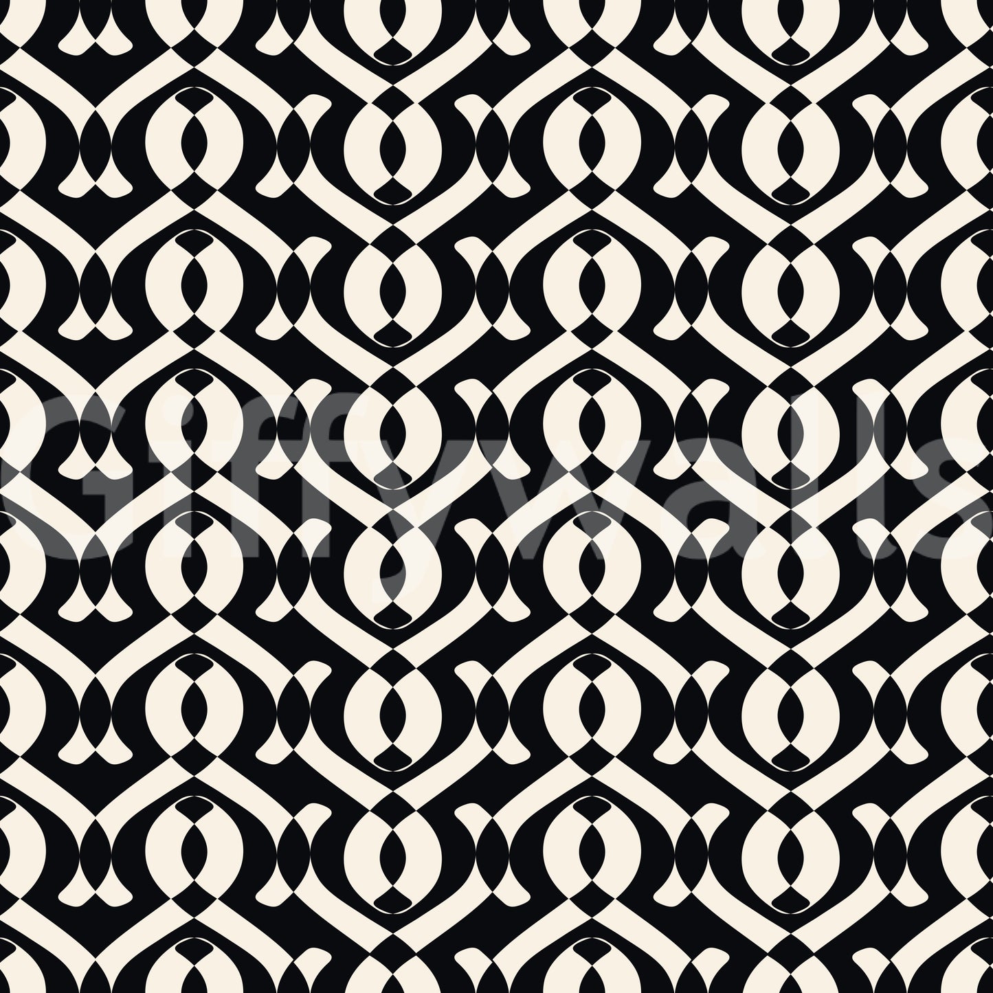 Interlocking Monochrome Curves Wallpaper⁠
