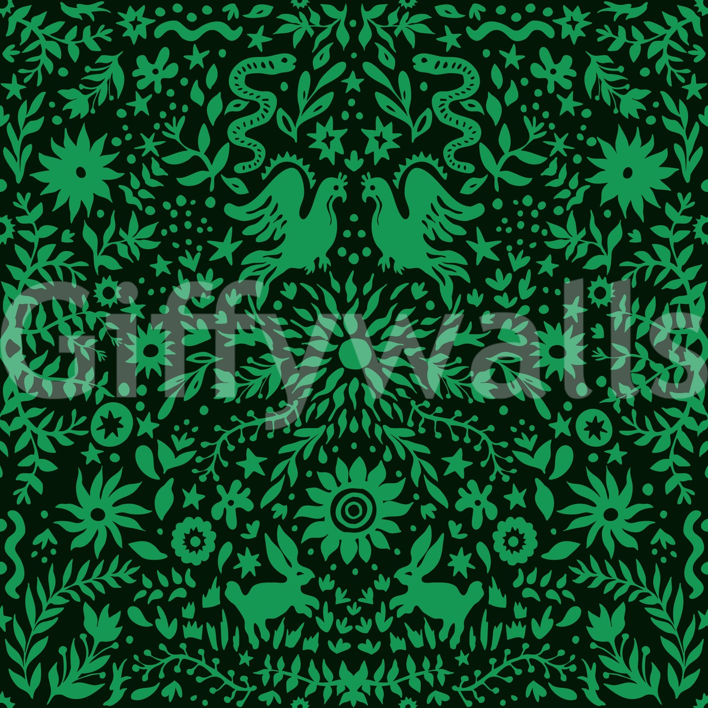 Forest Folk Tale Botanical Wallpaper⁠