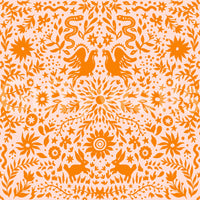 Mexican Folk Art Sun and Animal Pattern Wallpaper⁠
