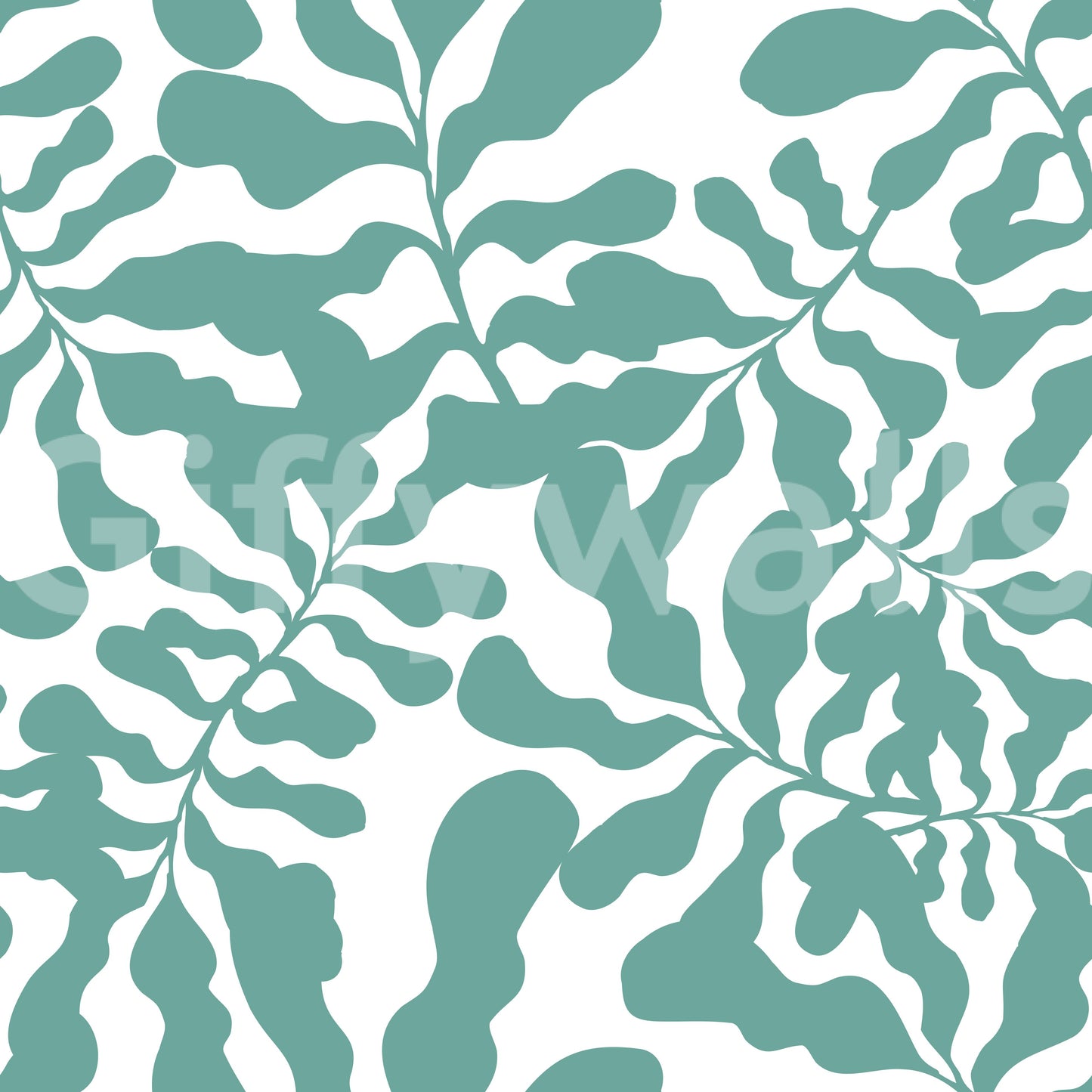 Sage Botanical Leaf Trail Wallpaper⁠