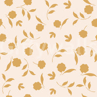 Minimalist Gold Floral Sprigs Wallpaper⁠