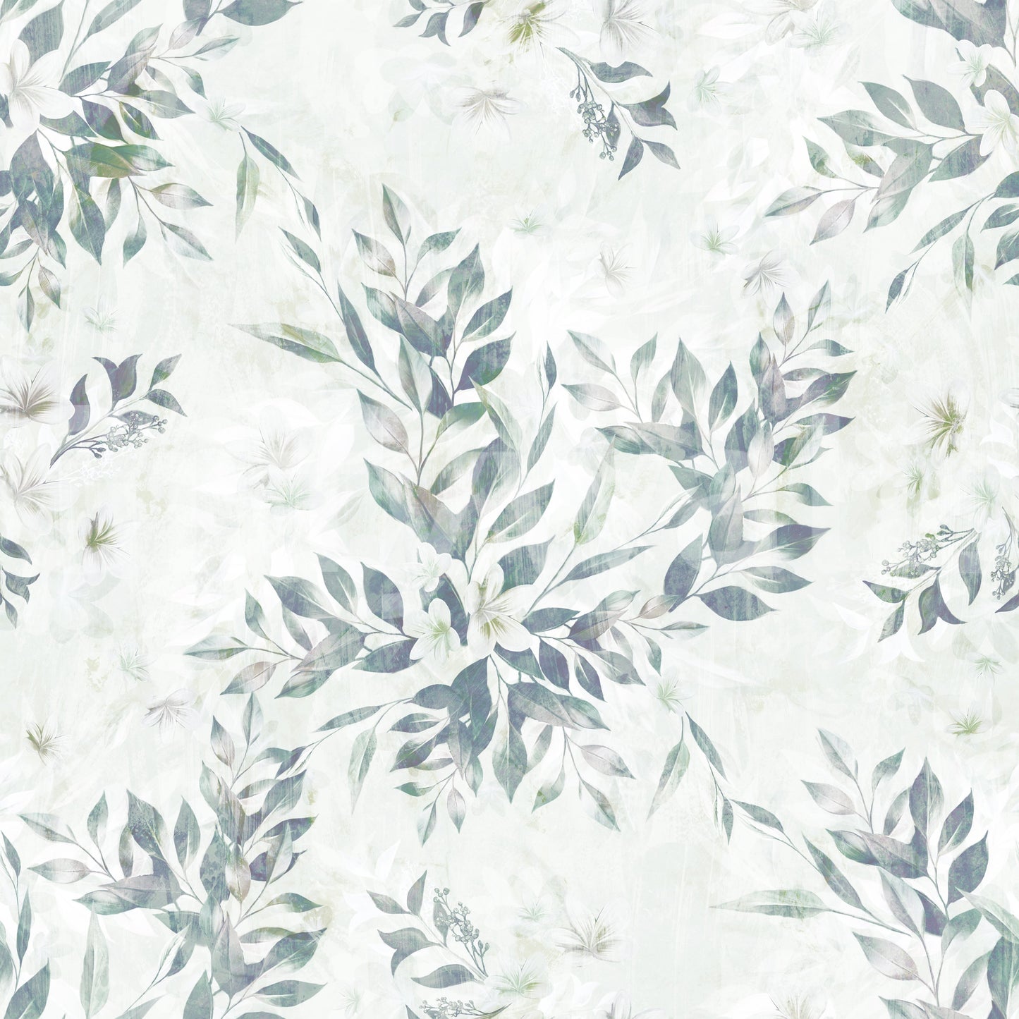 Muted Sage Botanical Sprigs Wallpaper⁠