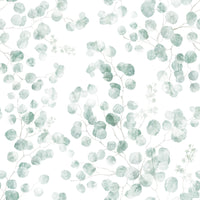 Ethereal Sage Leaf Botanical Repeat Wallpaper⁠