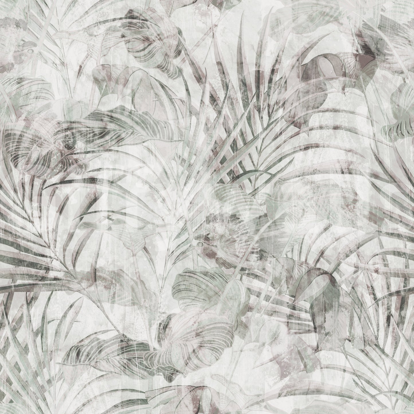 Muted Tropical Foliage Wallpaper⁠