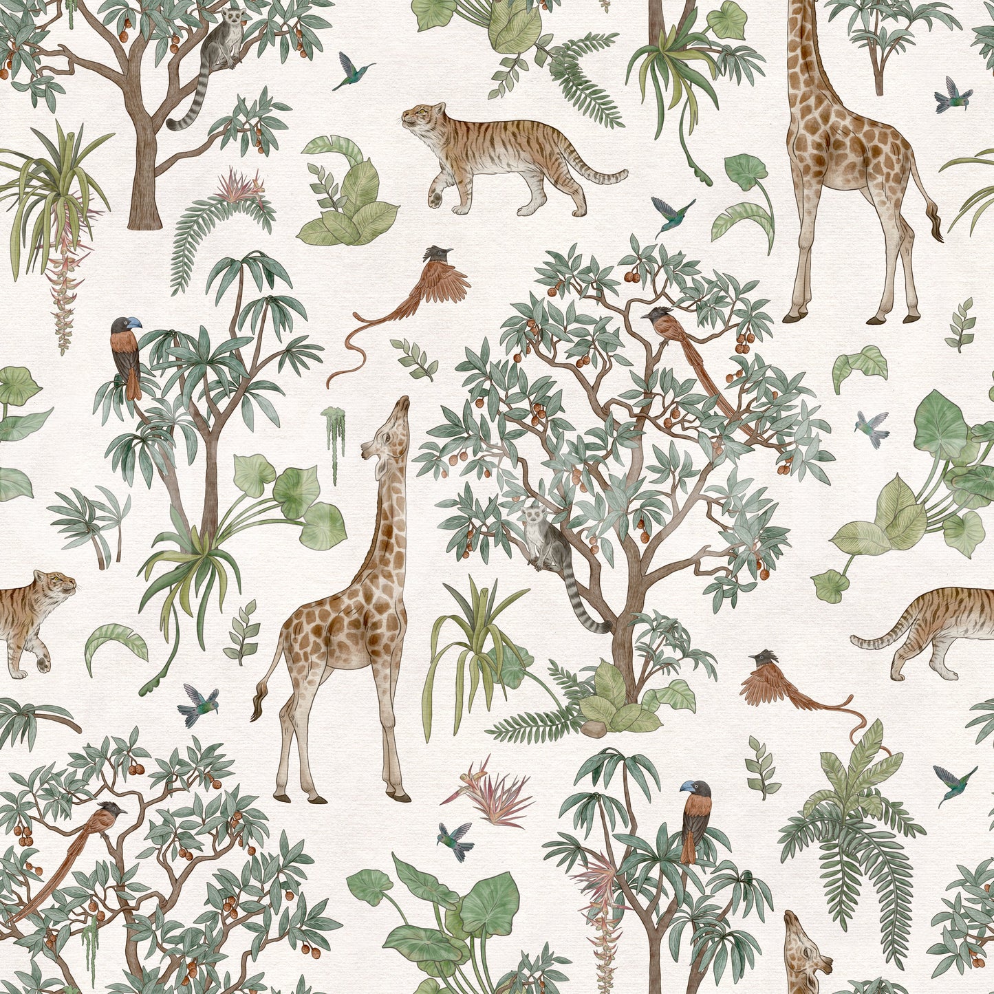 Exotic Wildlife Forest Trail Wallpaper⁠