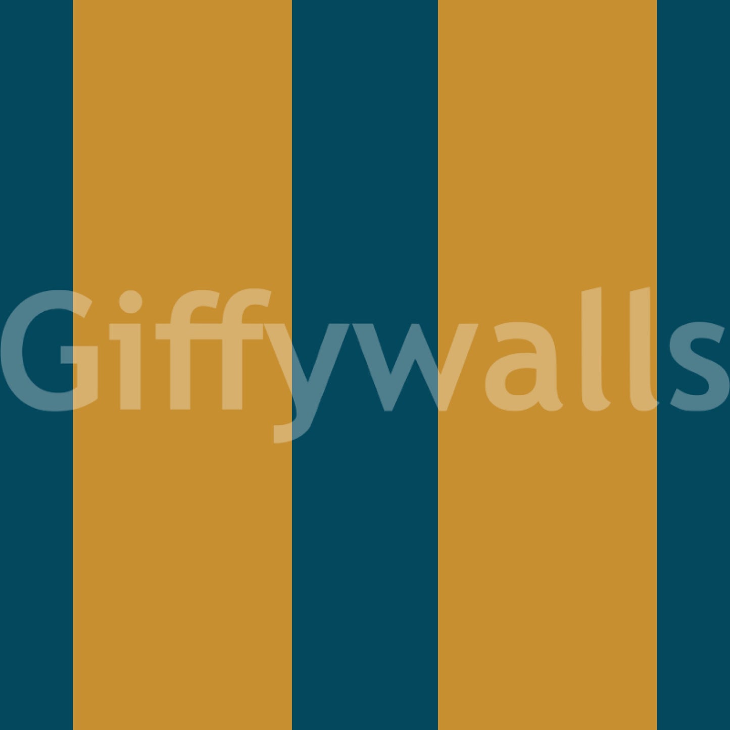 Teal and Ochre Stripe Pattern Wallpaper⁠