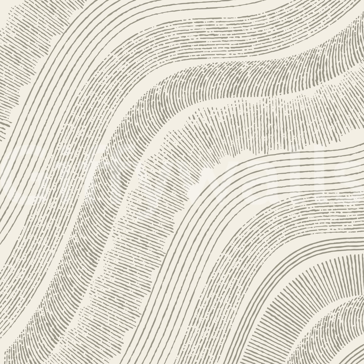 Minimalist Flowing Line Etching Wall Mural
