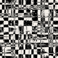 Abstract ink grid design in distressed black and white checkerboard GD12488