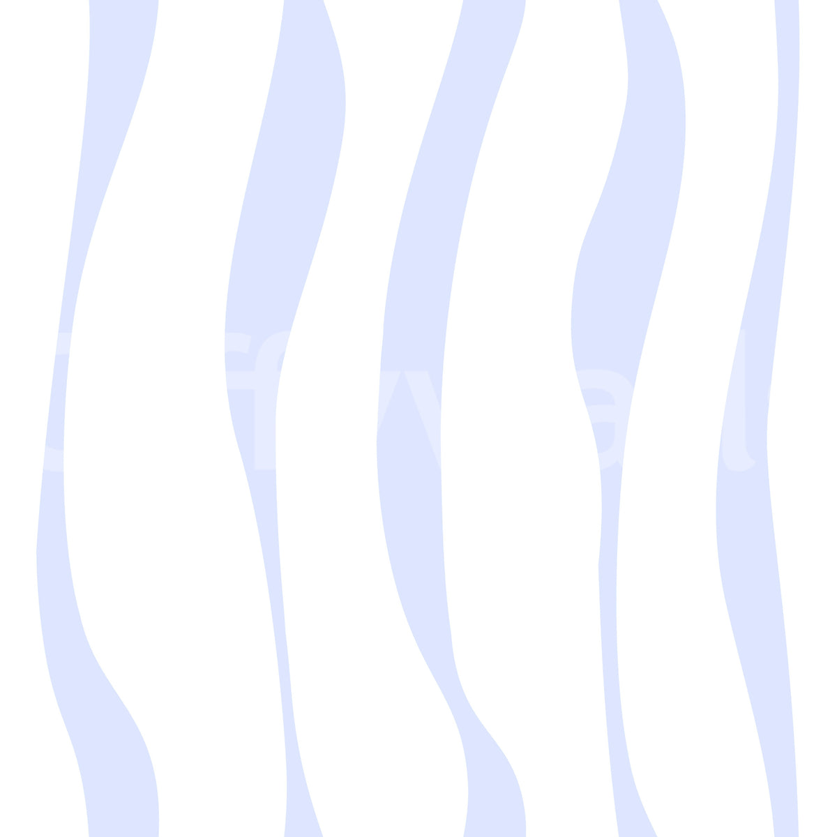 Flowing vertical blue hues wallpaper pattern in pale blue on white close-up GD12498