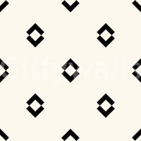 Minimalist Black and White Geometric Diamond Grid Wallpaper⁠