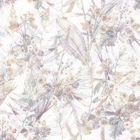 Soft lilac and blush ethereal meadow botanical bloom pattern shown flat GD12505