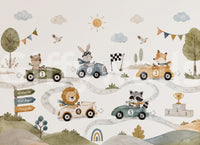 Animal Race Adventure Wall Mural