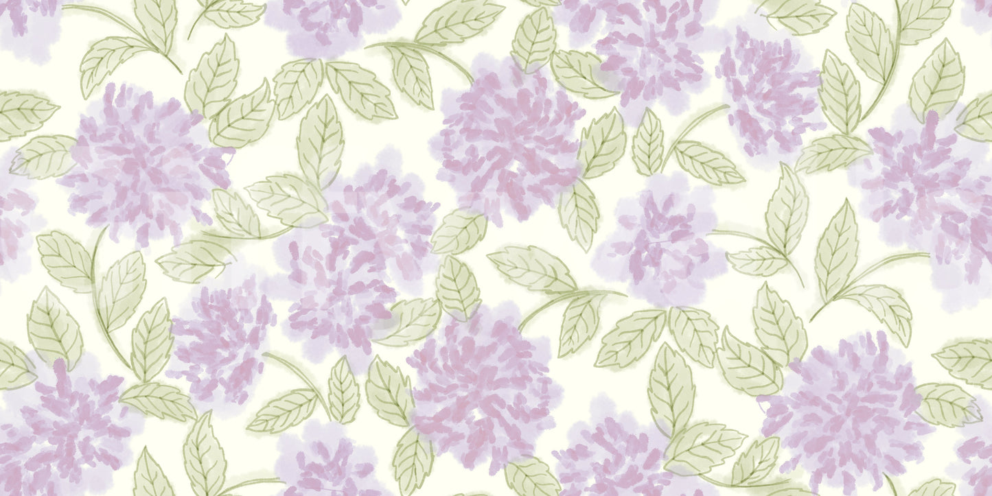 Soft Lavender Bloom Botanical Wallpaper⁠