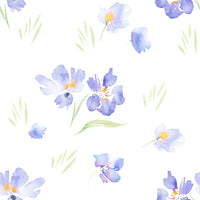 Watercolor Meadow Violet Blossoms Wallpaper⁠
