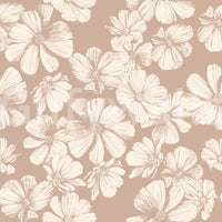 Creamy Botanical Sketches Wallpaper⁠