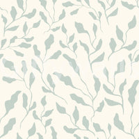 Cream and Sage Leaf Repeat Wallpaper⁠