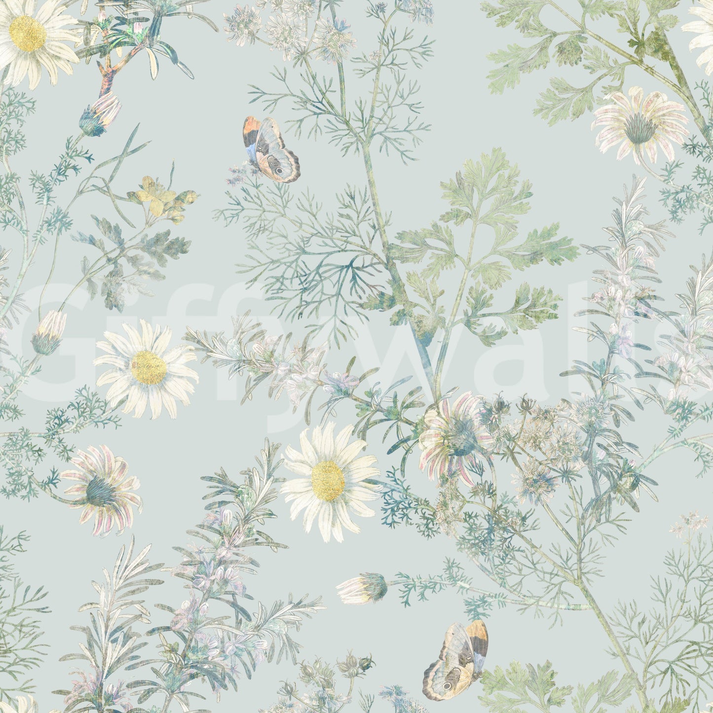 Botanical Butterfly Garden Wallpaper⁠