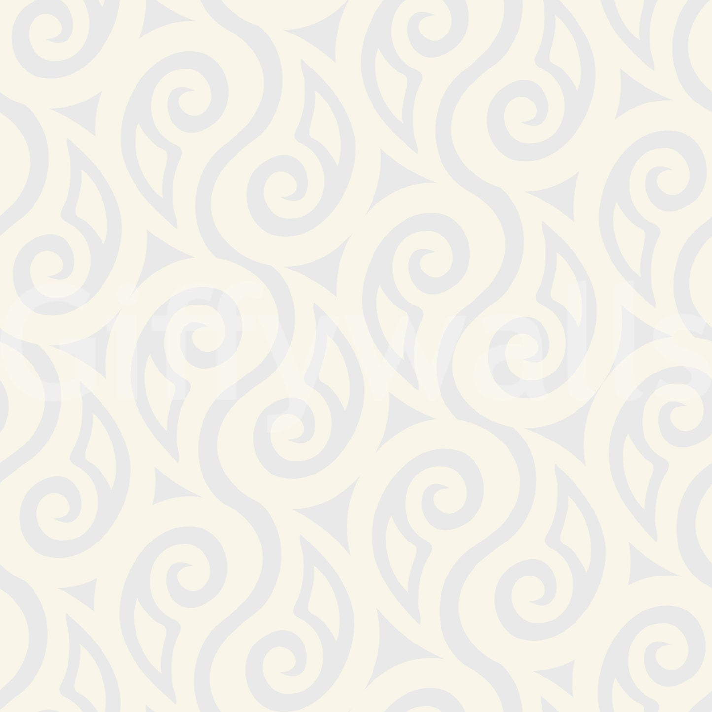 Cream and Grey Swirl Pattern Wallpaper⁠