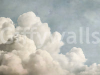 Dreamy Painted Clouds Wall Mural