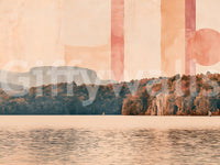 Abstract Horizon Lake Scenery Wall Mural