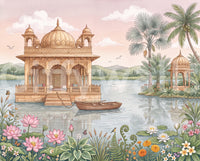 The Lotus Lake Palace Wall Mural