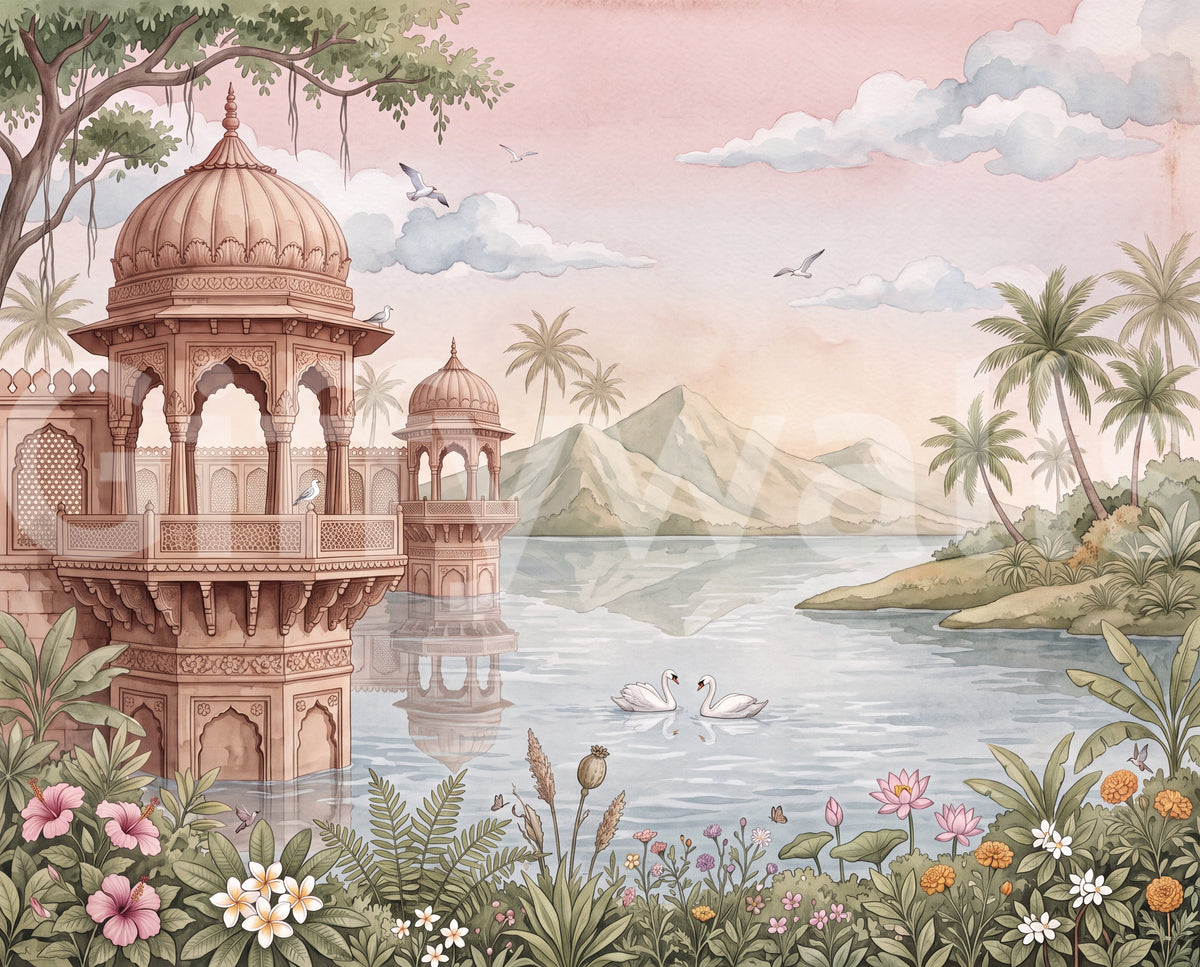 The Swan Lake Pavilion Wall Mural