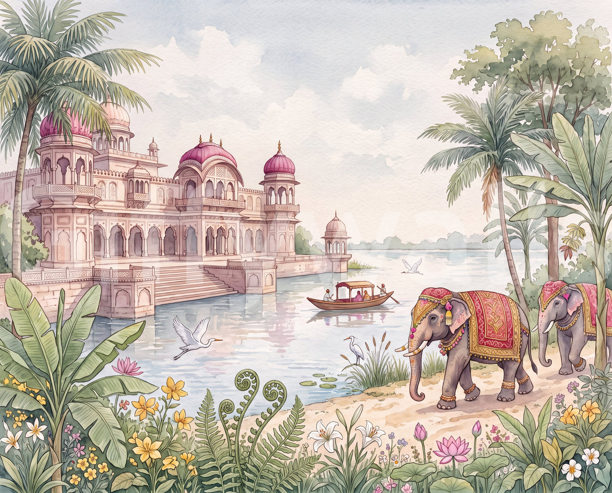 The Maharaja’s Elephant Garden  Wall Mural
